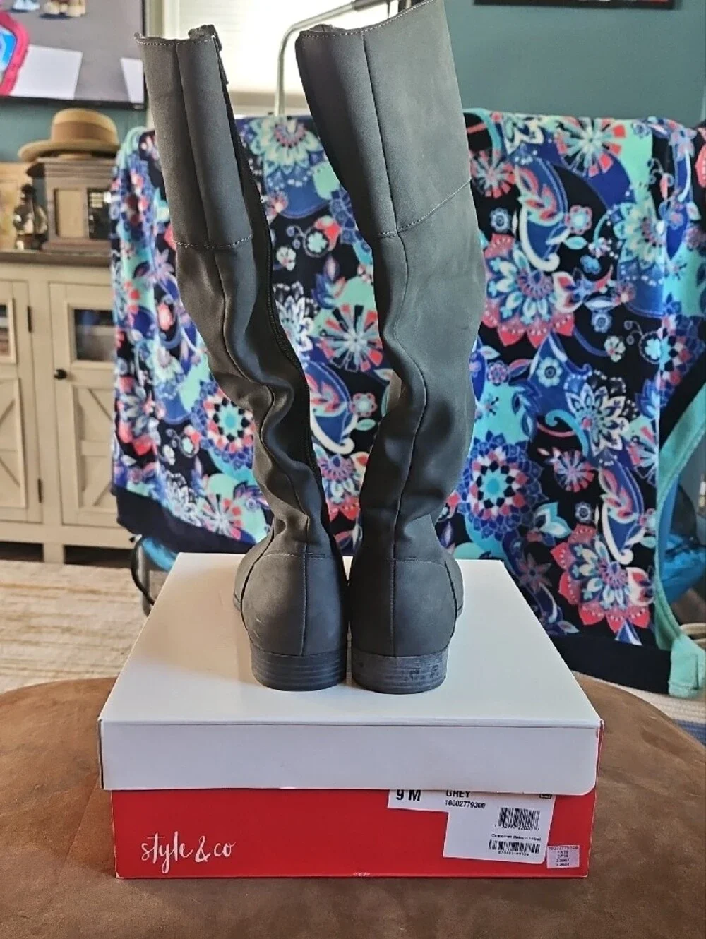 Style & Co. Women's Gray Slouch Over-the-Knee Boots